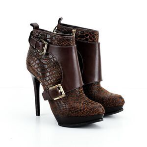 Authentic MICHAEL KORS Snakeskin Leather Booties